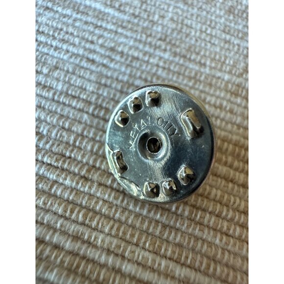 Vintage Geometric Brooch Pin With Blue & Clear Acrylic Layered Design Tiny - Picture 9 of 14